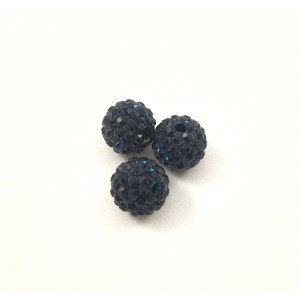 Pave bead 10 mm dark blue
